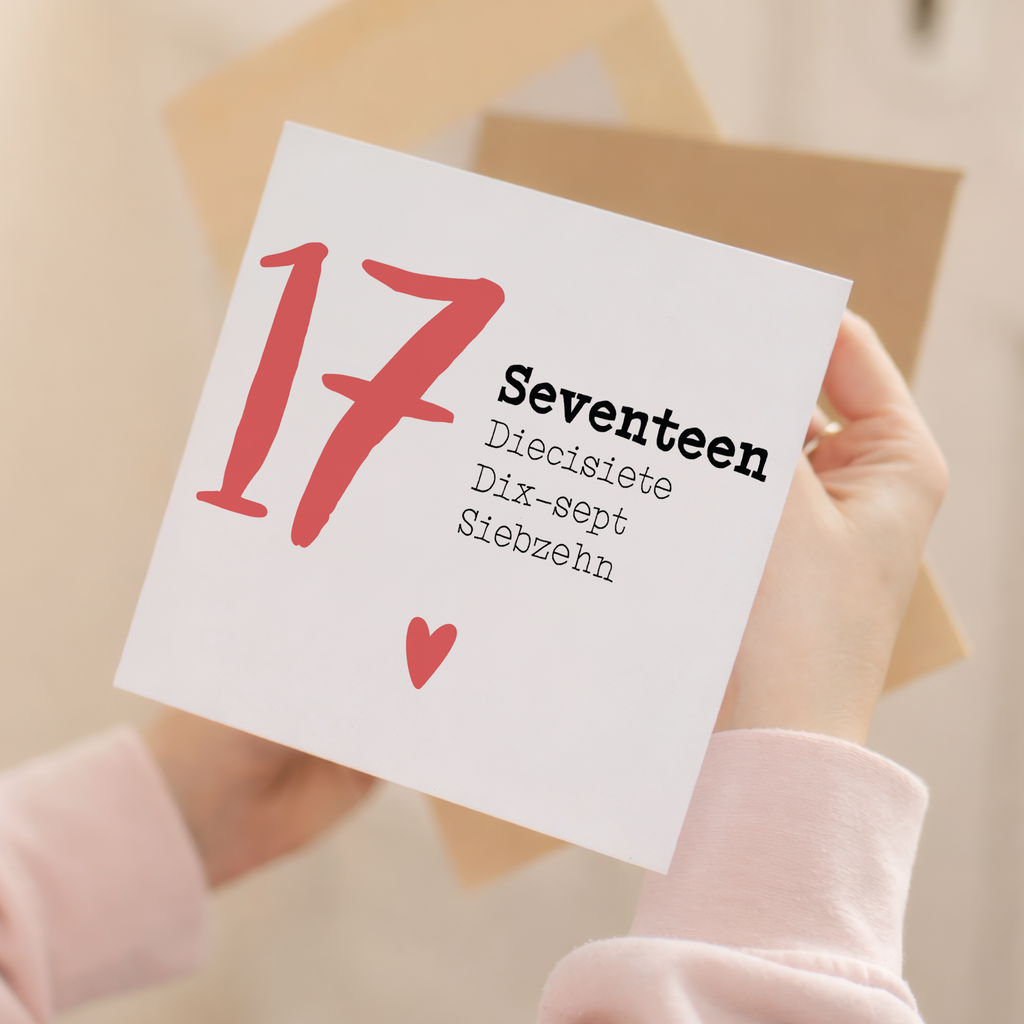 17 Year Anniversary Card 17 Year Card For Husband 17th Anniversary Card For Wife Anniversary Card For Boyfriend or Girlfriend 17 Year Card