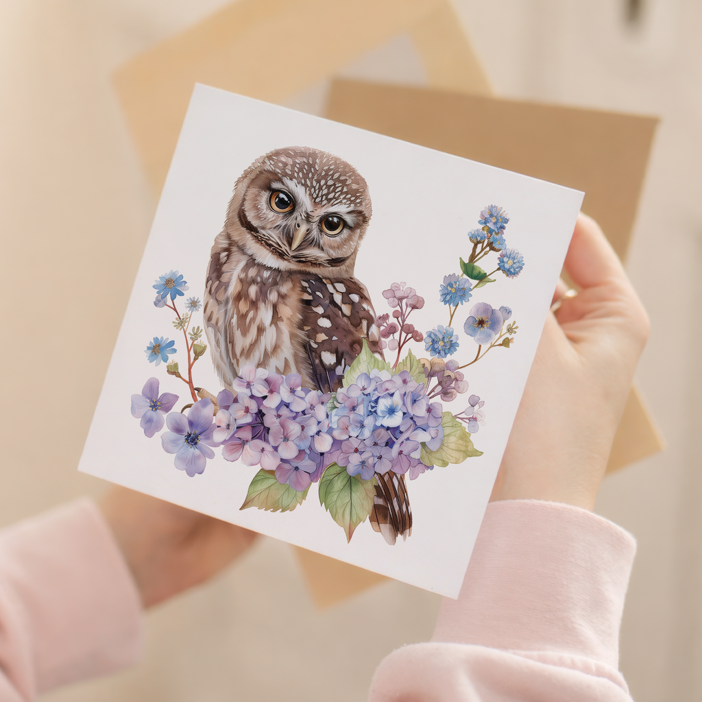 1st anniversary card front and envelope product image