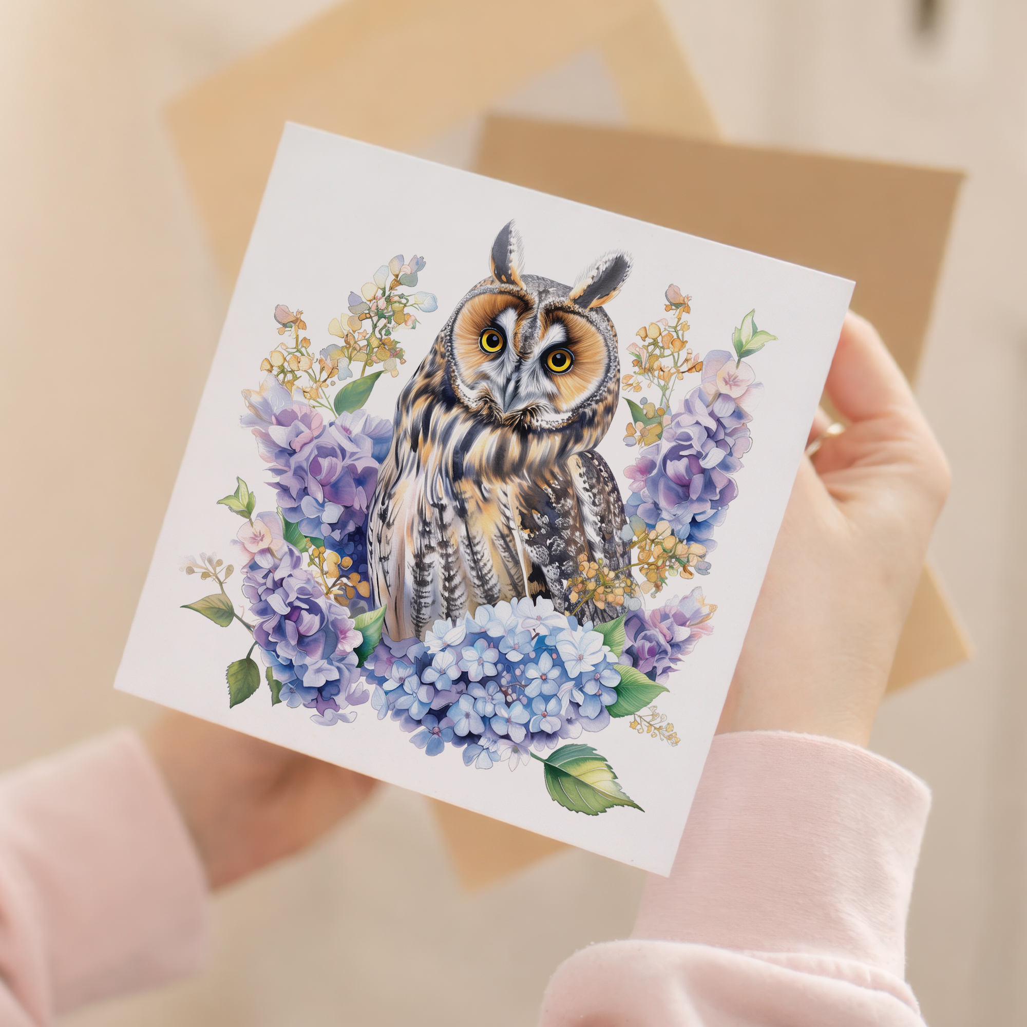 2nd anniversary card front and envelope product image
