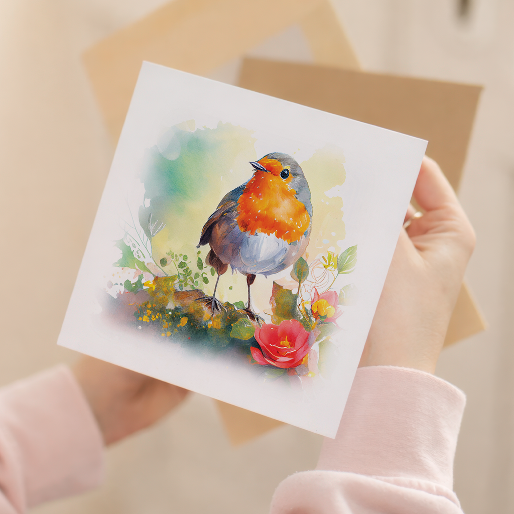 Notelet Card of a Robin For Anyone Any Occasion Card For Her or For Him Card For Birthday or Easter Card Thank You Card