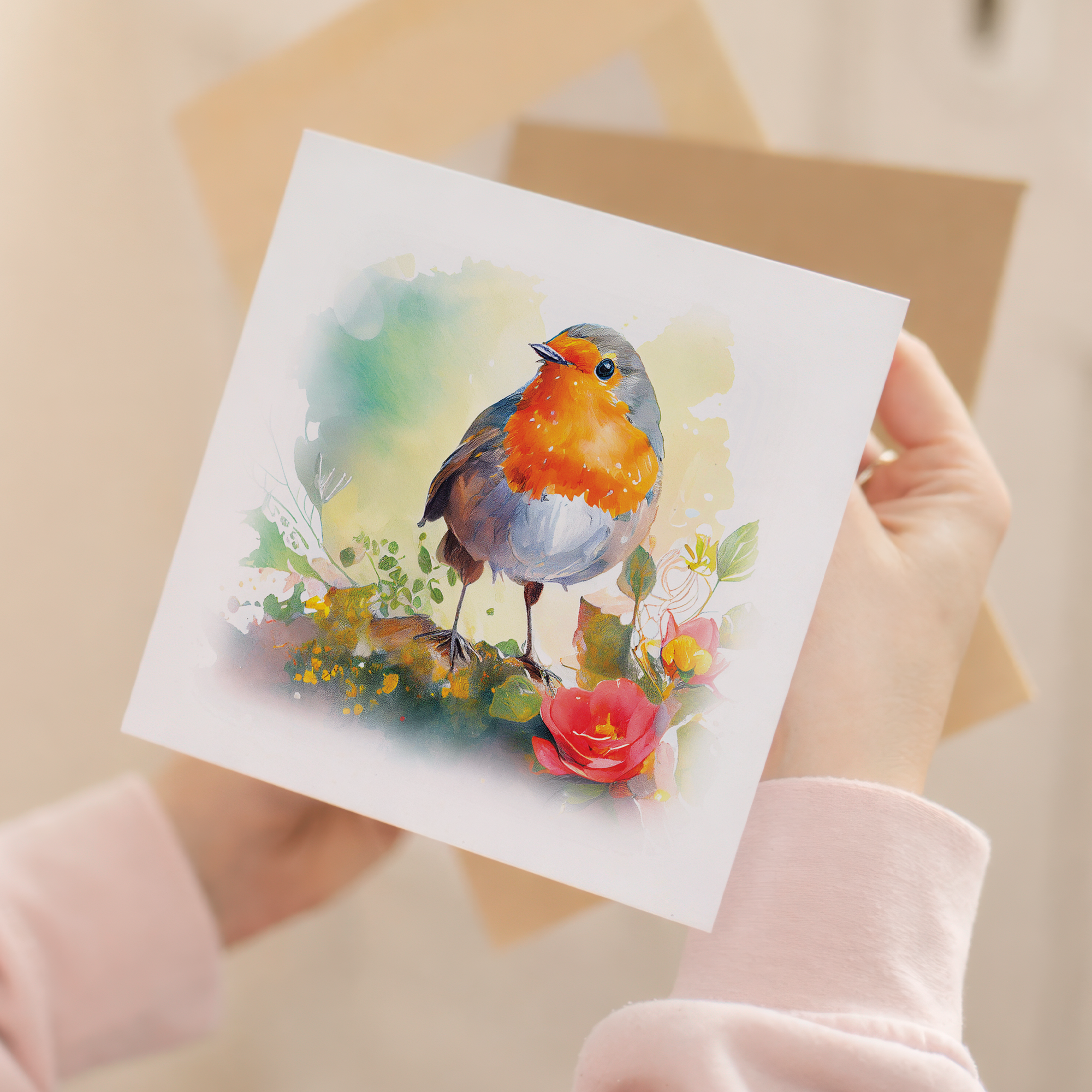 Notelet Card of a Robin For Anyone Any Occasion Card For Her or For Him Card For Birthday or Easter Card Thank You Card