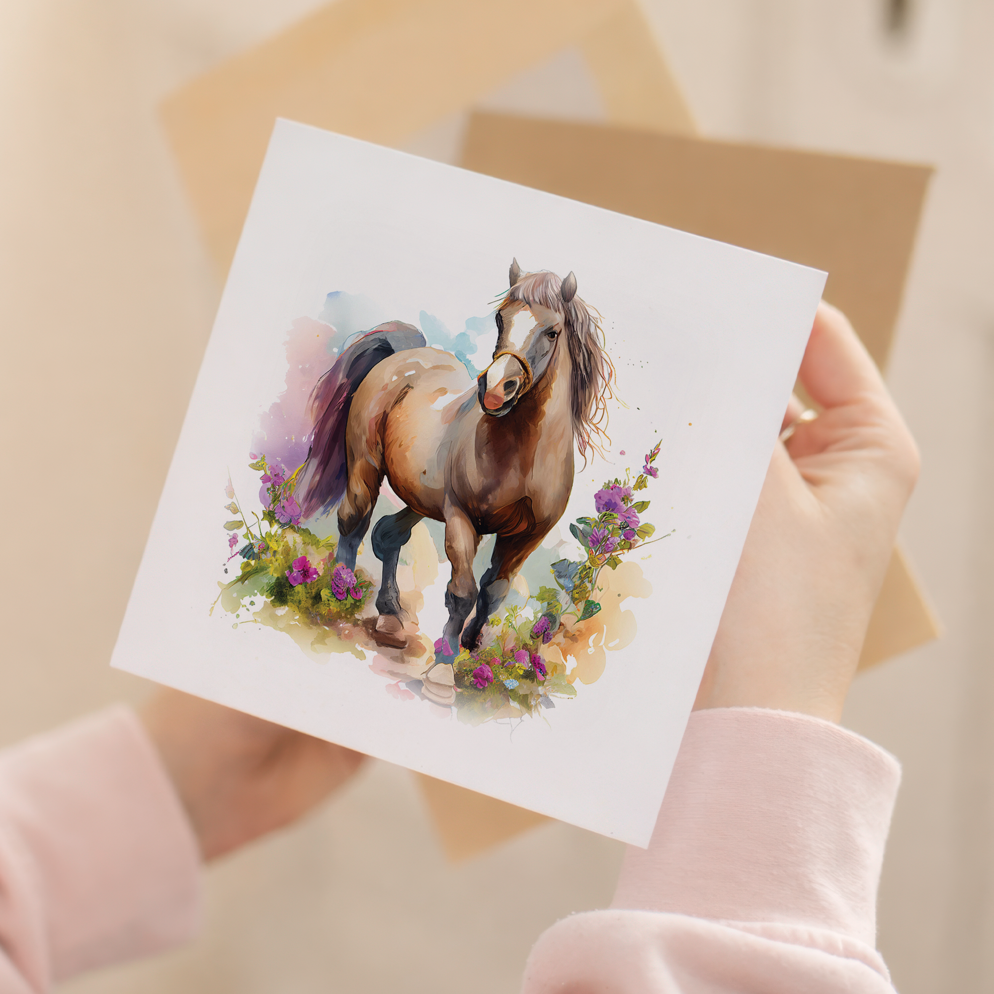 Notelet Card of a Horse For Anyone Any Occasion Card For Her or For Him Card For Birthday or Easter Card Thank You Card