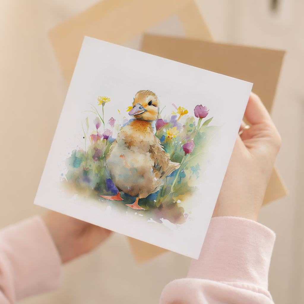 Notelet Card of a Duck For Anyone Any Occasion Card For Her or For Him Card For Birthday or Easter Card Thank You Card