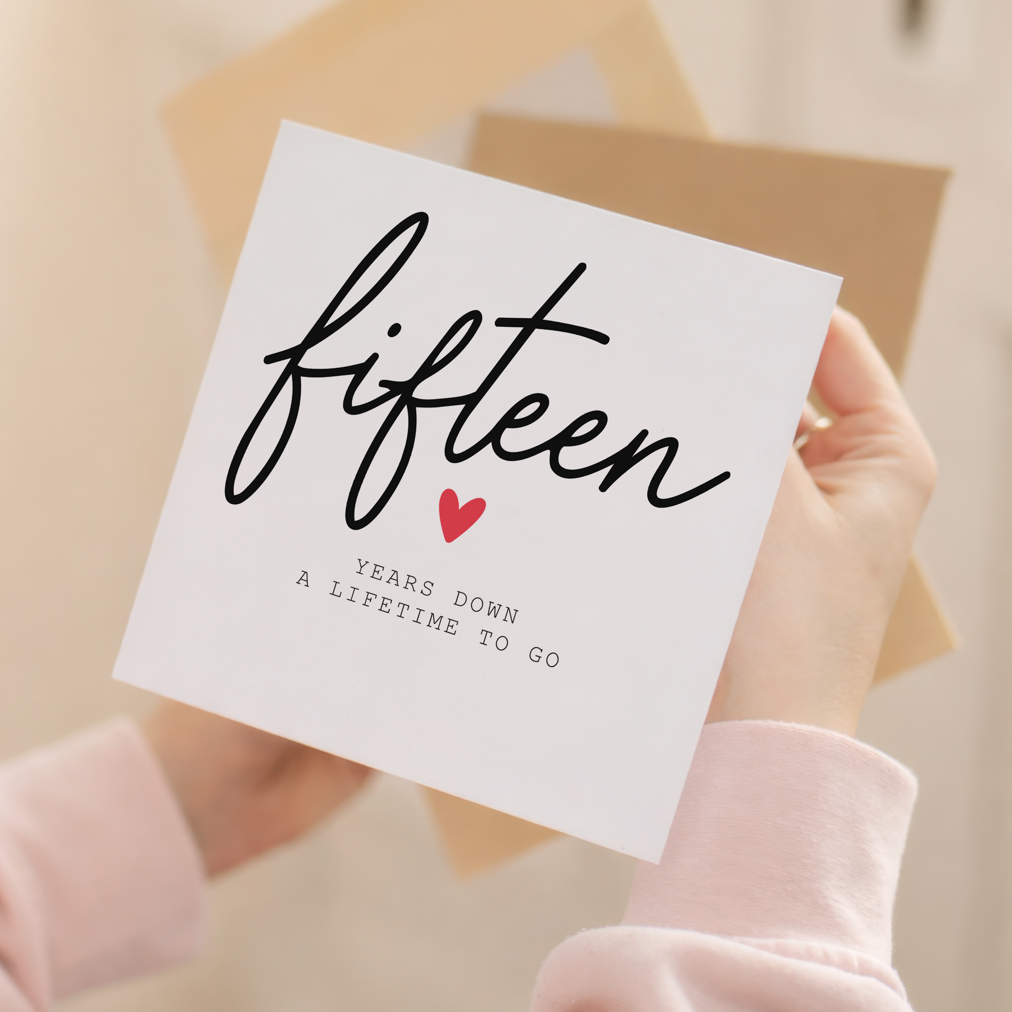 15th Anniversary Card for Couple, Fifteen Years Down