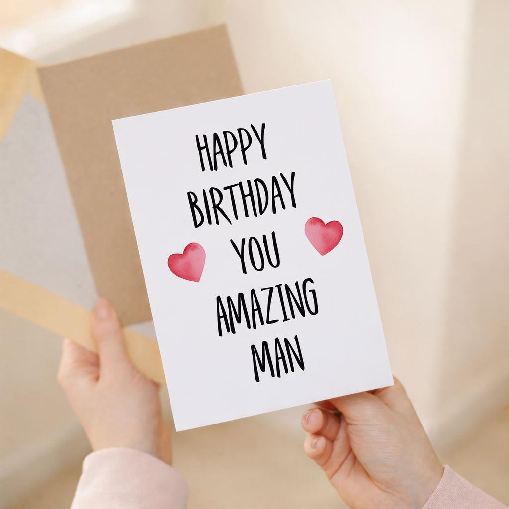 Birthday Card For Husband Card For Friend Card For Him Birthday Card For Boyfriend Birthday Card For Brother or Dad You Amazing Man