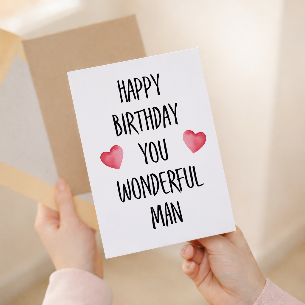 Birthday Card For Husband Card For Friend Card For Him Birthday Card For Boyfriend Birthday Card For Brother or Dad You Wonderful Man