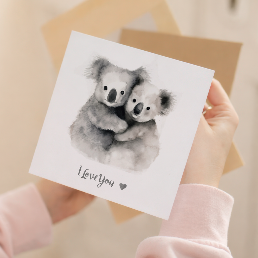 Anniversary Card For Wife Anniversary Card For Husband Boyfriend or Girlfriend Anniversary Card For Him or Her Koala Love