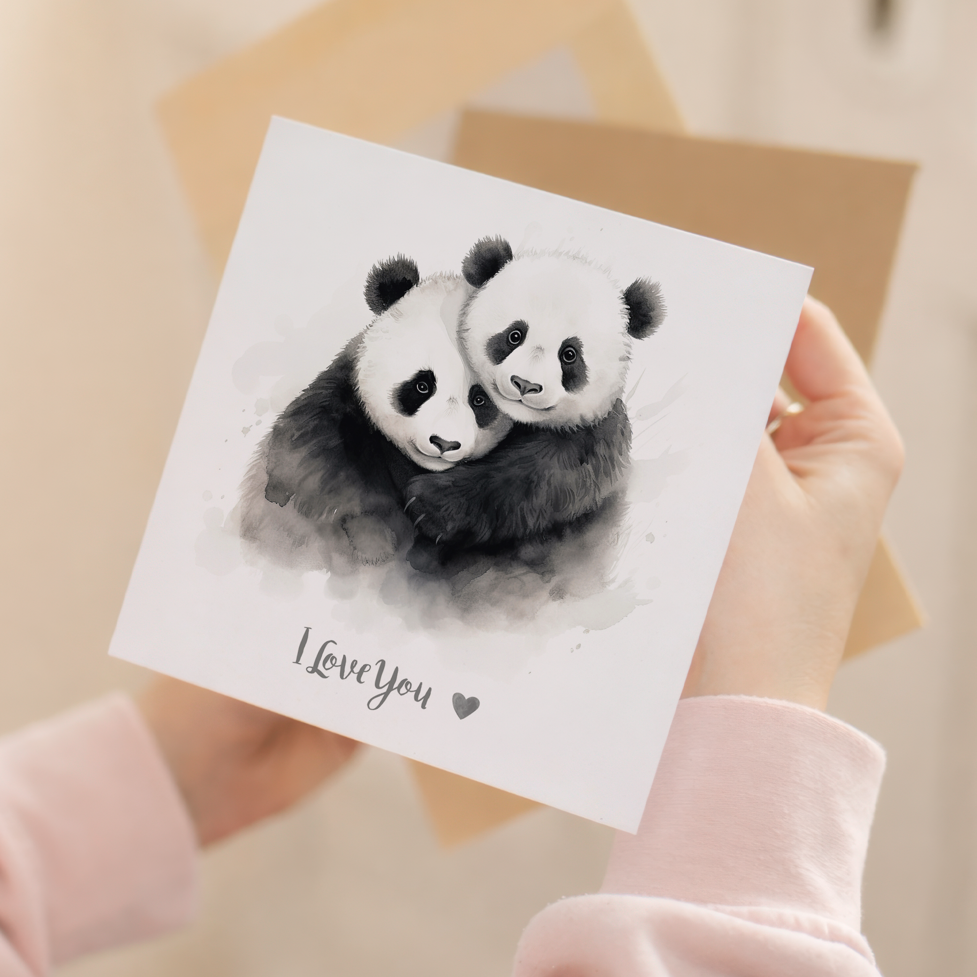 Anniversary Card For Wife Anniversary Card For Husband Boyfriend or Girlfriend Anniversary Card For Him or Her Panda Love