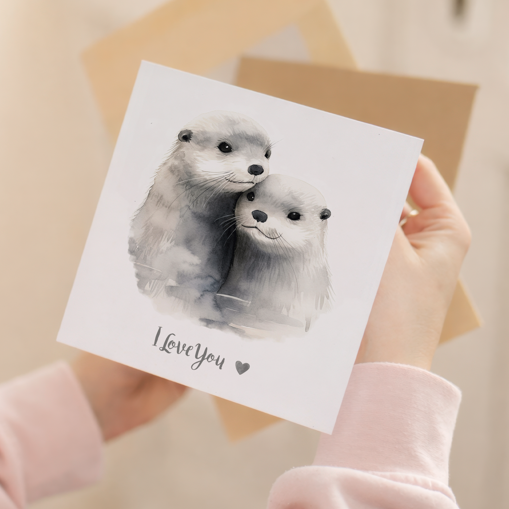 Anniversary Card For Wife Anniversary Card For Husband Boyfriend or Girlfriend Anniversary Card For Him or Her Otter Love