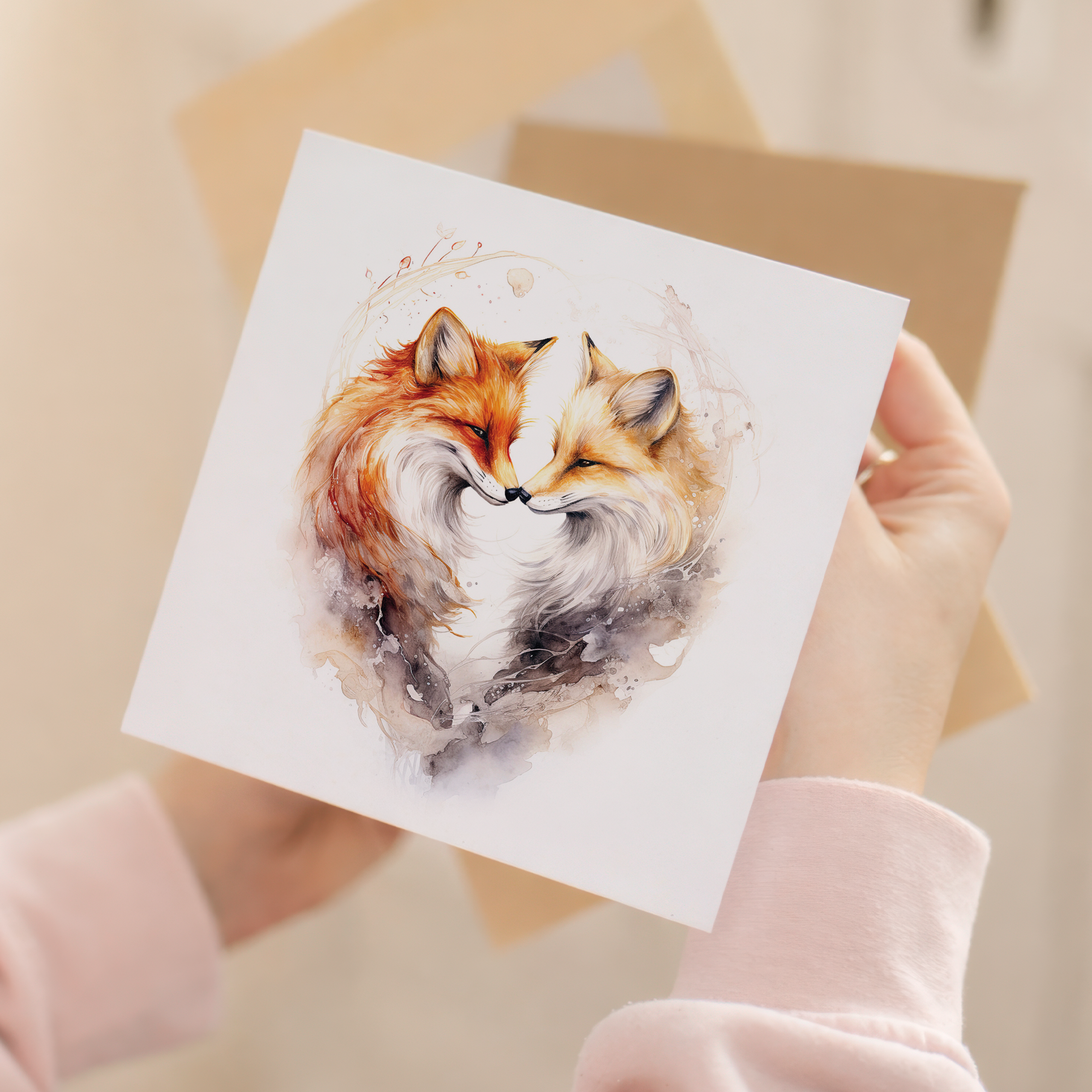 Anniversary Card For Wife Anniversary Card For Husband Boyfriend or Girlfriend Anniversary Card For Him or Her Fox Heart