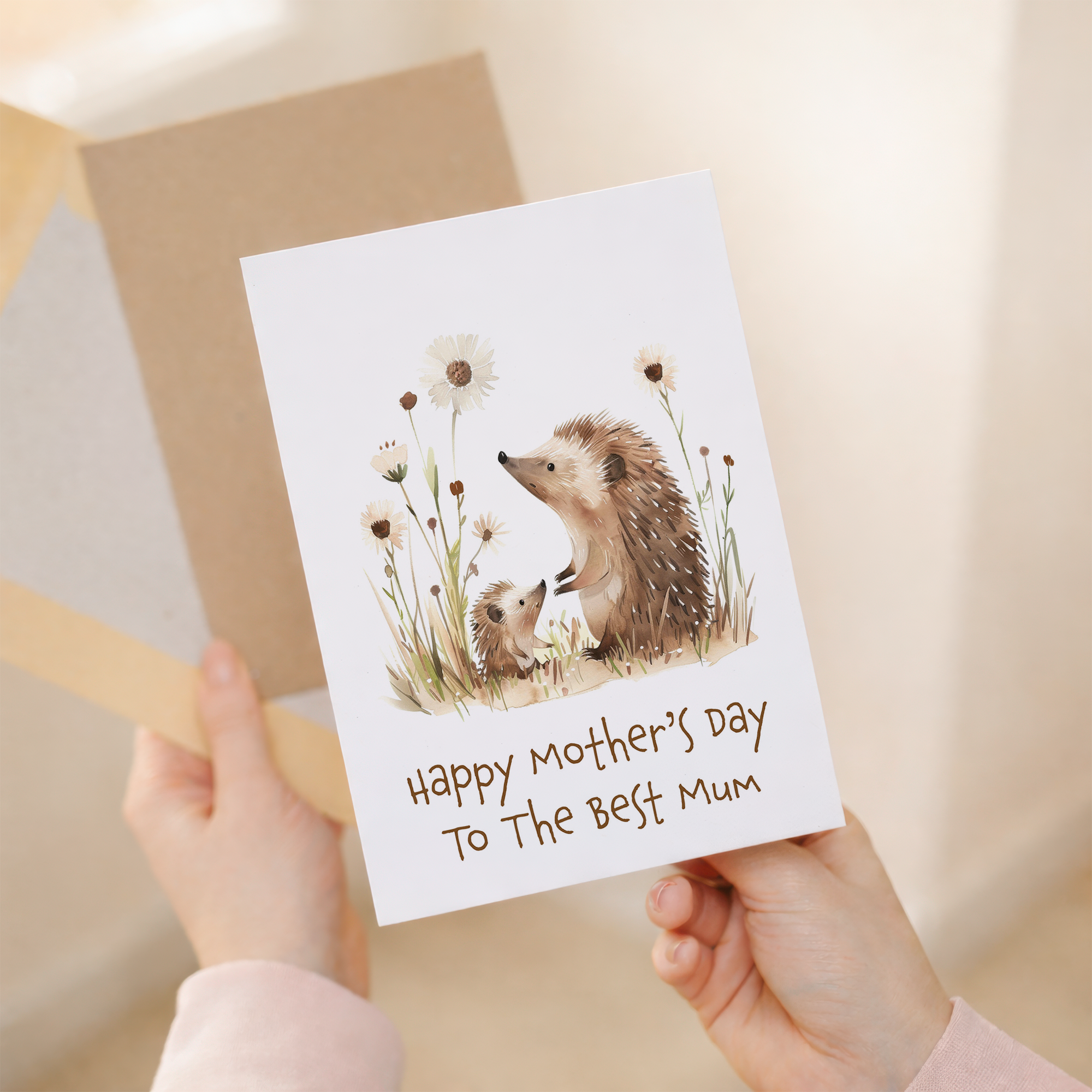 Mother's Day Card For Mum Cute Hedgehogs Mother's Day Mothers Day card Mothering Sunday Happy Mother's Day Card For Mom Mommy Mum Mummy
