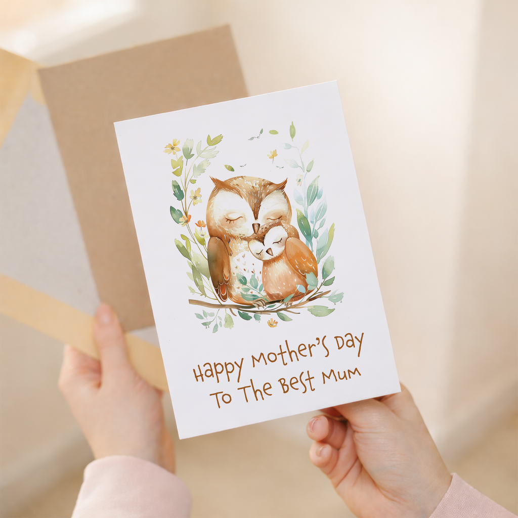 Mother's Day Card For Mum Cute Owls Mother's Day Mothers Day card Mothering Sunday Happy Mother's Day Card For Mom Mommy Mum Mummy