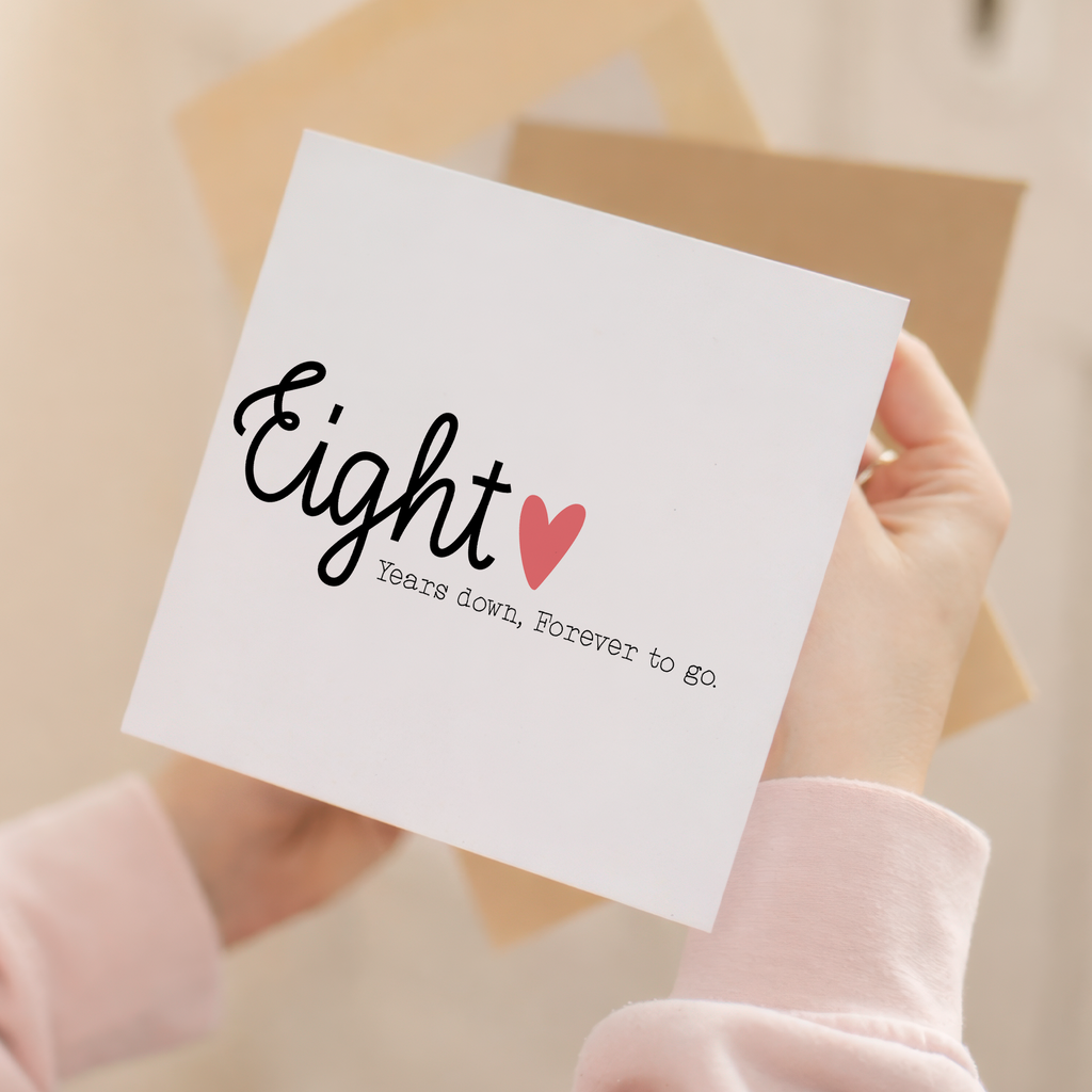8 Year Anniversary Card For Wife 8th Wedding Anniversary Card For Husband Anniversary Card For Wife Wedding Anniversary Card Eight Years