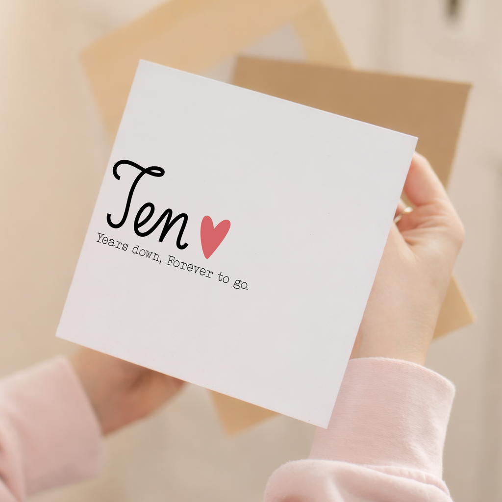 10 Year Anniversary Card For Wife 10th Wedding Anniversary Card For Husband Anniversary Card For Wife Wedding Anniversary Card Ten Years