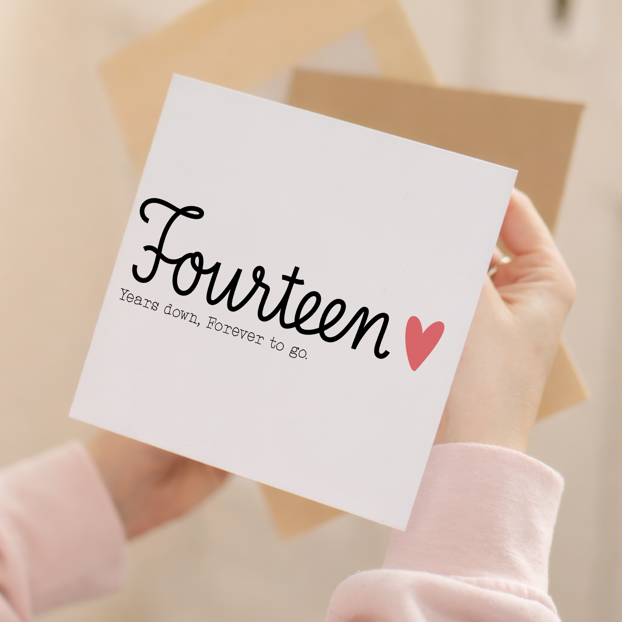 14th Wedding Anniversary Card for Husband or Wife