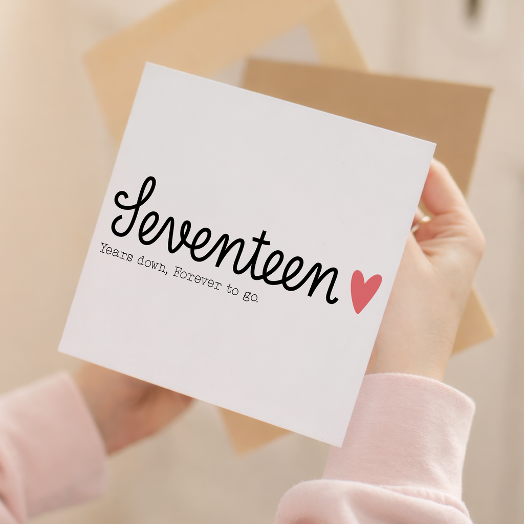 17 Year Anniversary Card For Wife 17th Wedding Anniversary Card For Husband Anniversary Card Wife Wedding Anniversary Card Seventeen Years