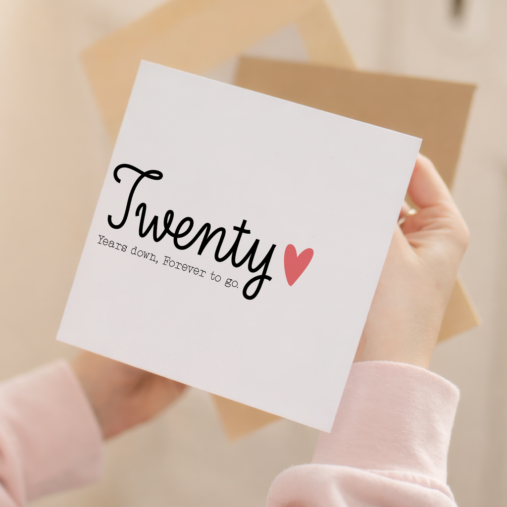 20 Year Anniversary Card For Wife 20th Wedding Anniversary Card For Husband Anniversary Card For Wife Wedding Anniversary Card Twenty Years
