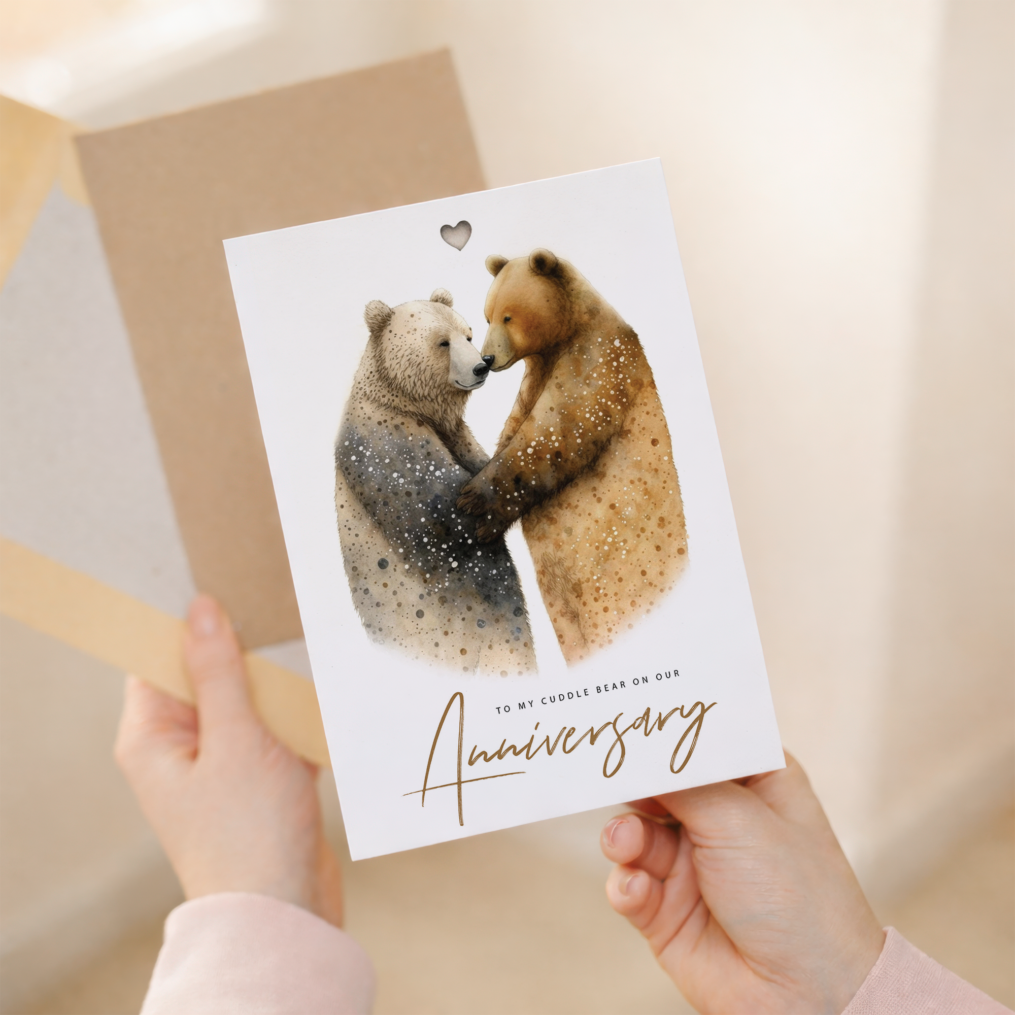 Anniversary Card For Wife Card for Anniversary Card For Husband Cute Bears Anniversary Card For Boyfriend or Girlfriend