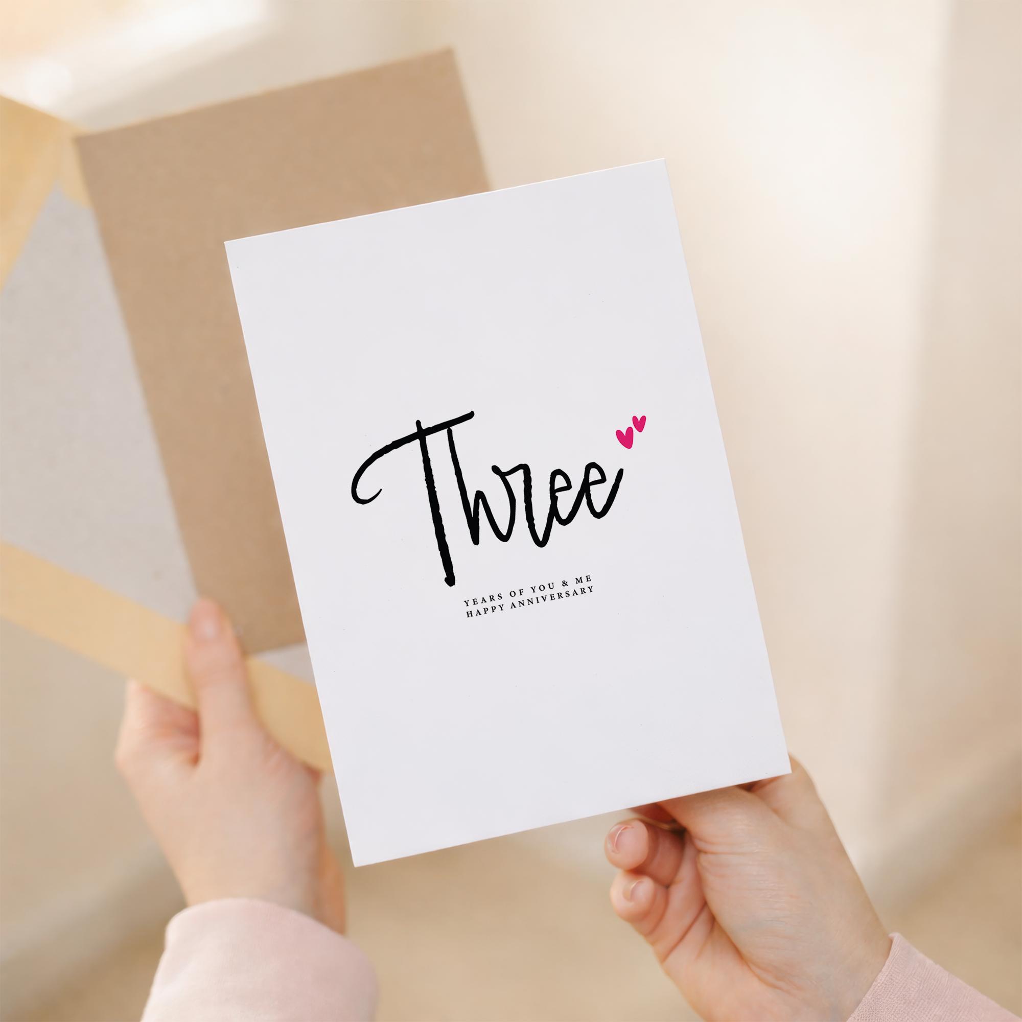 Three Year Anniversary Card For Husband 3 Year Anniversary Card Boyfriend or Girlfriend Wedding Anniversary Card For Wife