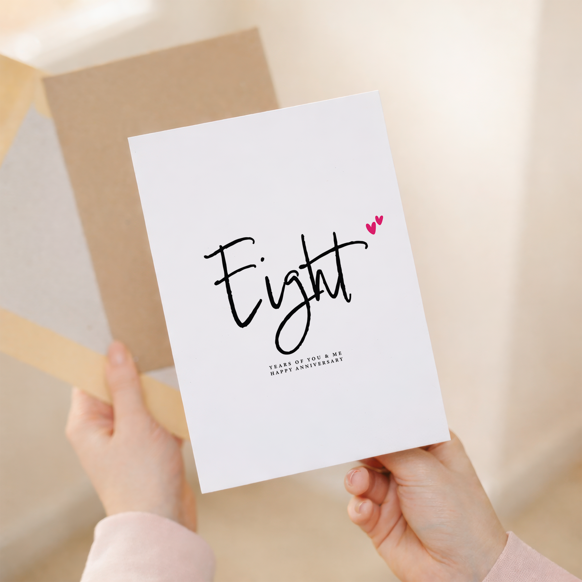 Eight Year Anniversary Card For Husband 8 Year Anniversary Card Boyfriend or Girlfriend Wedding Anniversary Card For Wife