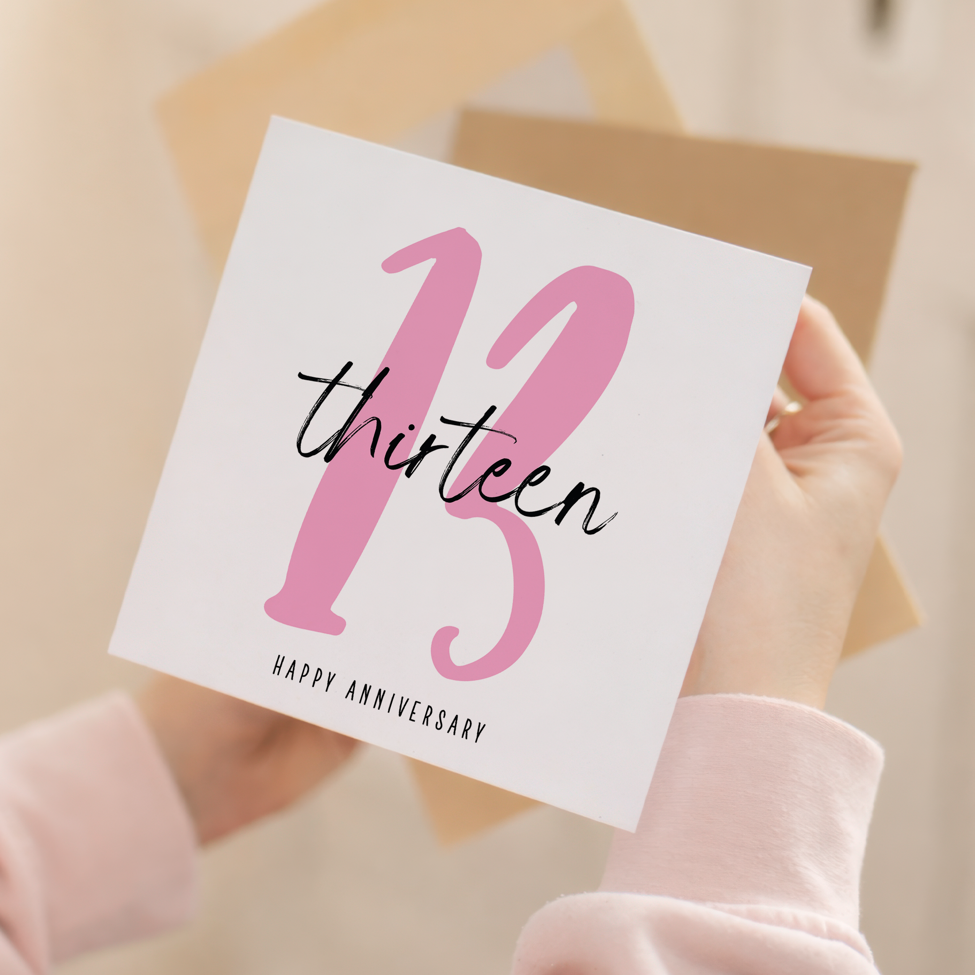 13 Year Anniversary Card For 13th Wedding Anniversary For Him or Her Wife Husband Card For Thirteenth Anniversary