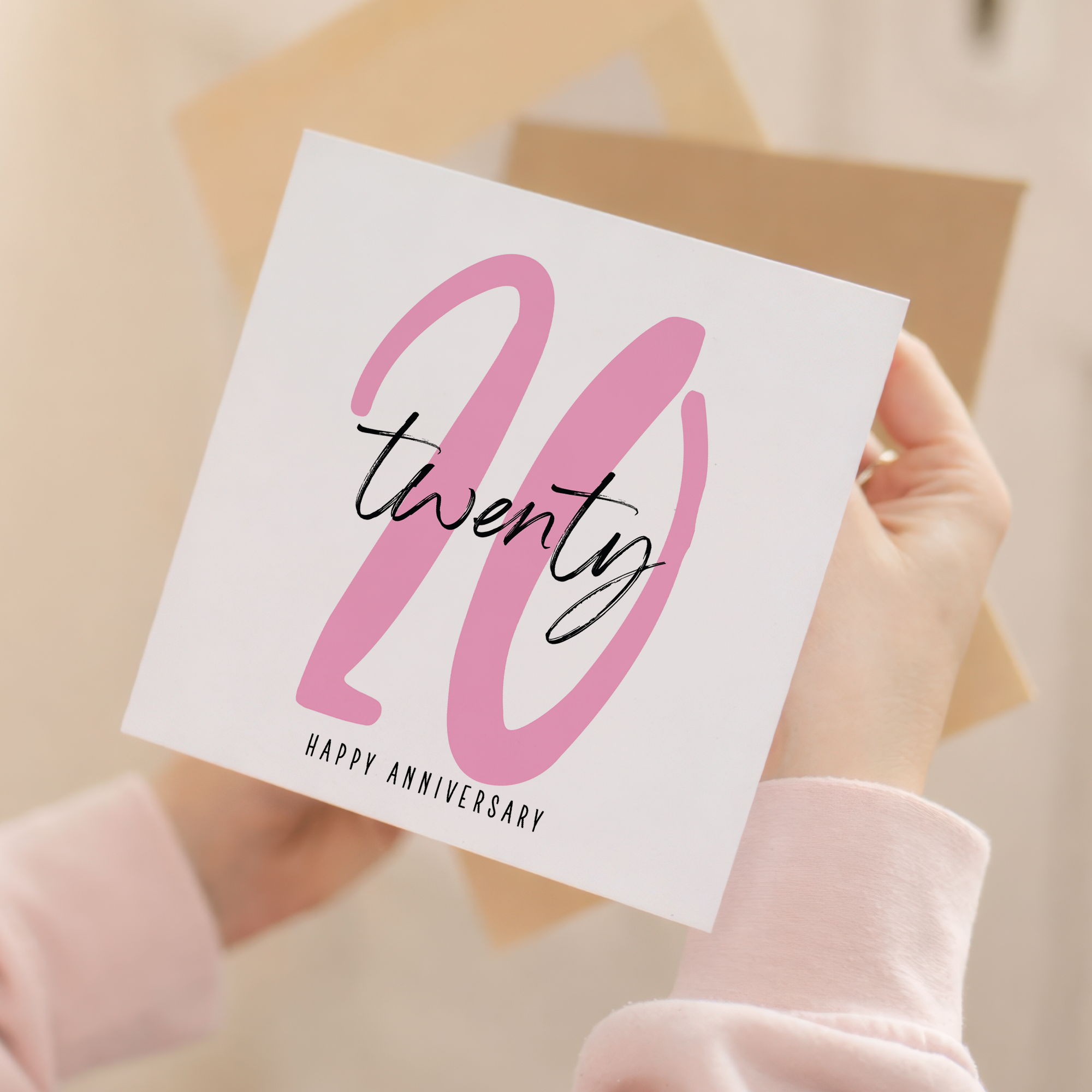 20 Year Anniversary Card For 20th Wedding Anniversary For Him or Her Wife Husband Card For Twenty Anniversary
