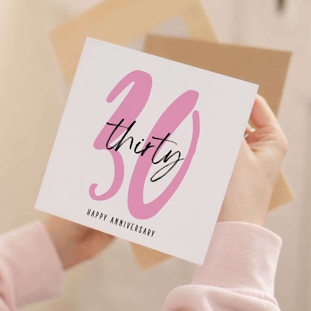 30 Year Anniversary Card For 30th Wedding Anniversary For Him or Her Wife Husband Card For Thirty Anniversary