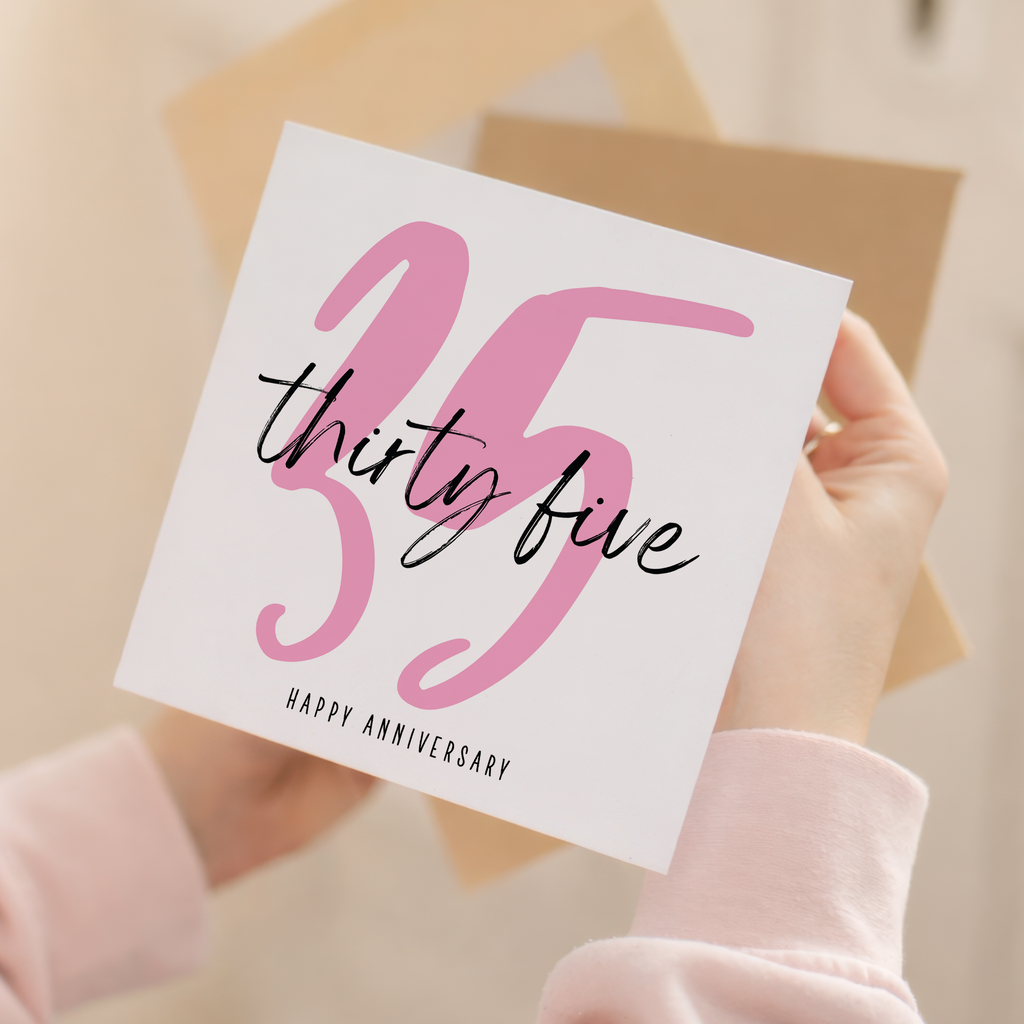 35 Year Anniversary Card For 35th Wedding Anniversary For Him or Her Wife Husband Card For Thirty Five Anniversary