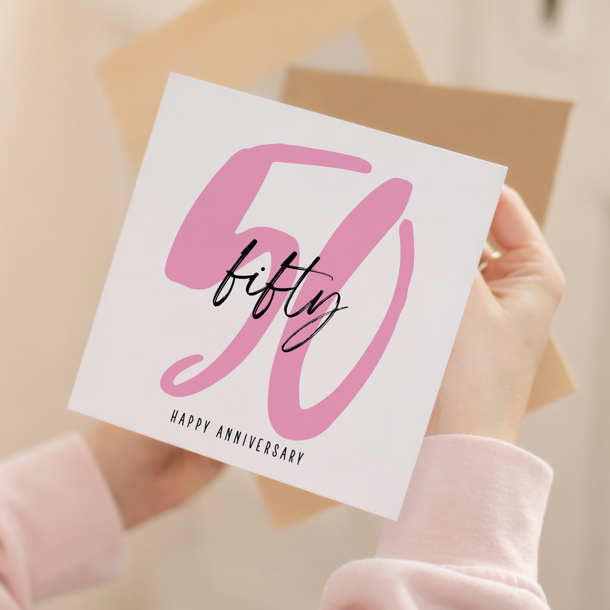 50 Year Anniversary Card For 50th Wedding Anniversary For Him or Her Wife Husband Card For Fifty Anniversary