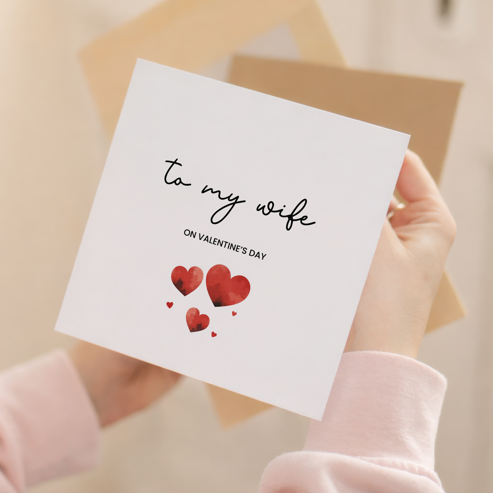 Valentine's Day Card for Wife, Cute Simple Design for Valentine's Day