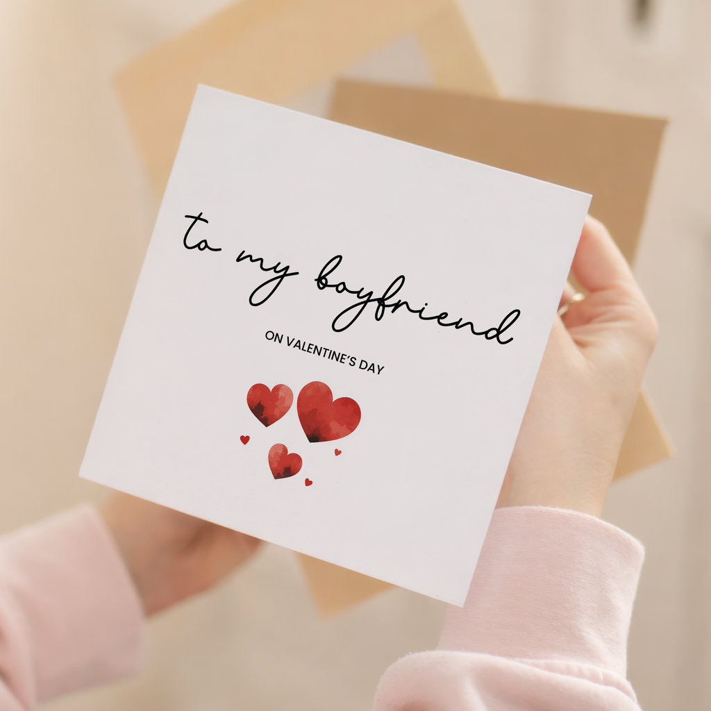 Valentine's Day Card for Boyfriend, Cute Simple Design for Valentine's Day