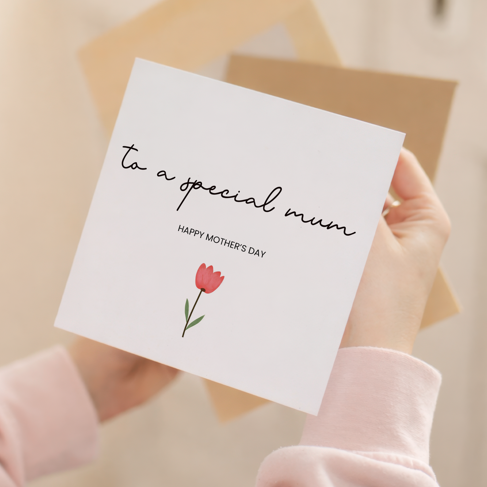 Mother's Day Card For Mum, To a Special Mum on Mother's Day, Simple Cute Flower Card