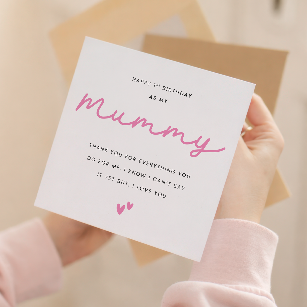 First Birthday Card As My Mummy, Mum, Momma, Mama 1st Birthday From Baby