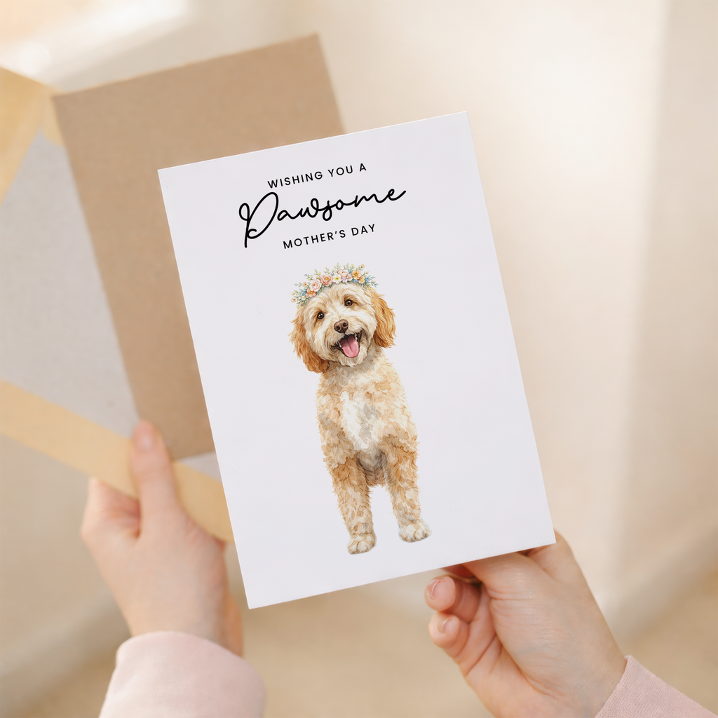 Mother's Day Card From The Dog Cockerpoo Pawsome Card For Dog Mum