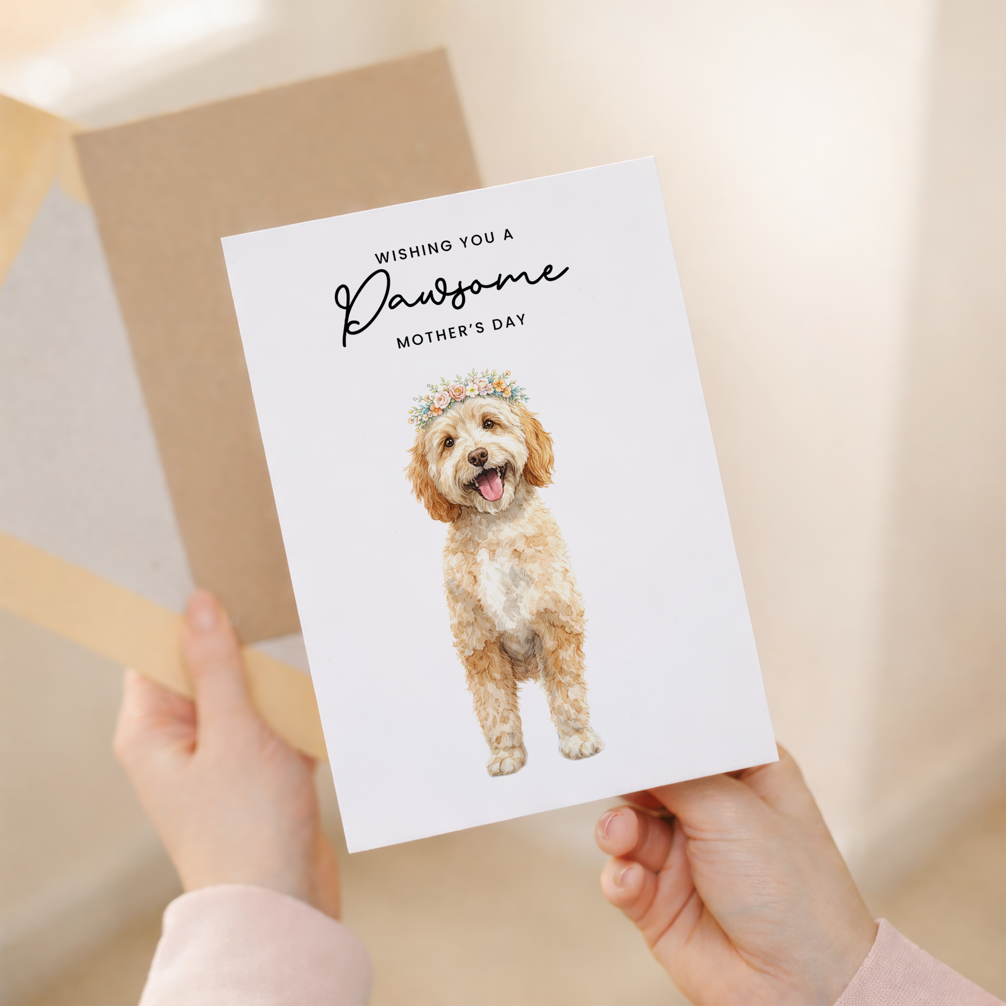 Mother's Day Card From The Dog Cockerpoo Pawsome Card For Dog Mum