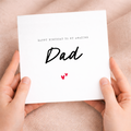 Birthday Card For Dad Happy Birthday Card For Dad Simple Birthday Card For Amazing Dad Love Hearts Birthday Card
