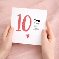 10 Year Anniversary Card 10 Year Card For Husband 10th Anniversary Card For Wife Anniversary Card For Boyfriend or Girlfriend 10 Year Card