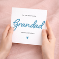 A minimalist birthday card for Grandad featuring the words Best Grandad Ever in a clean, modern font on a white background.