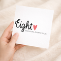 An elegant 8th wedding anniversary greeting card featuring a stylish typographic design for a wife or husband.