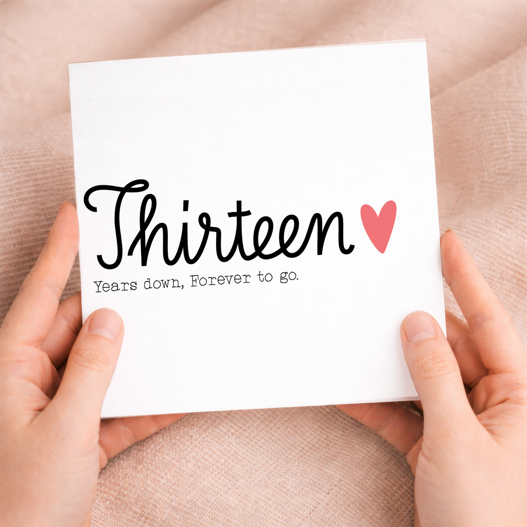 13 Year Anniversary Card For Wife 13th Wedding Anniversary Card For Husband Anniversary Card For Wedding Anniversary Card Thirteen Years
