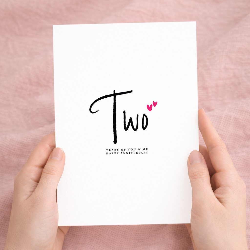 Two Year Anniversary Card For Husband 2 Year Anniversary Card Boyfriend or Girlfriend Wedding Anniversary Card For Wife