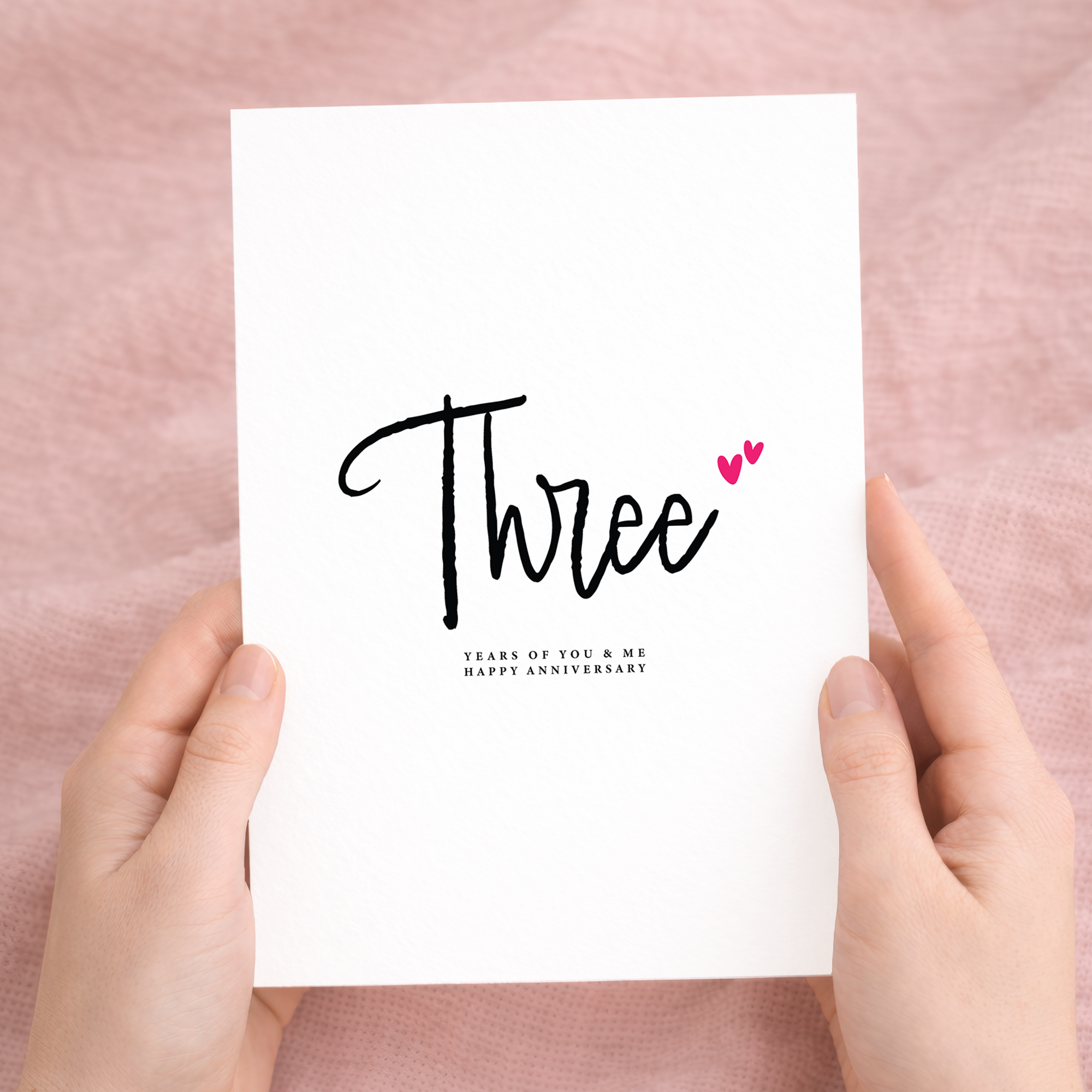 Three Year Anniversary Card For Husband 3 Year Anniversary Card Boyfriend or Girlfriend Wedding Anniversary Card For Wife