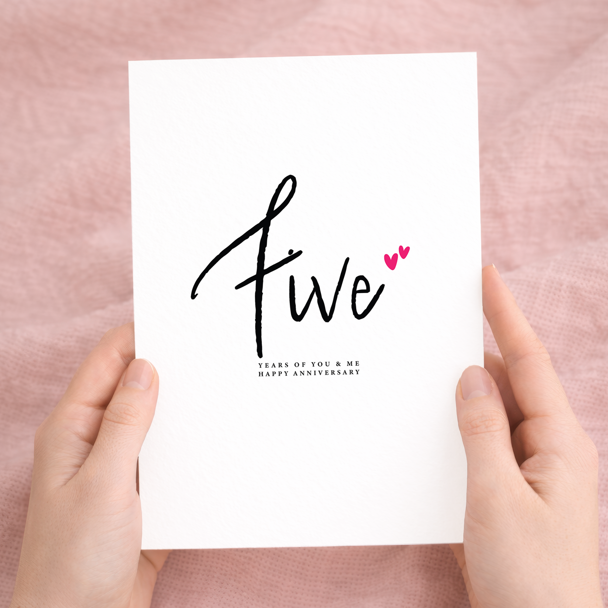 Five Year Anniversary Card For Husband 5 Year Anniversary Card Boyfriend or Girlfriend Wedding Anniversary Card For Wife
