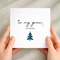 Gran Christmas Card, For Her, Recycled Card, Unique Christmas Card, Gran Gift, Eco-Friendly Card