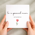 Mother's Day Card For Mum, To a Special Mum on Mother's Day, Simple Cute Flower Card