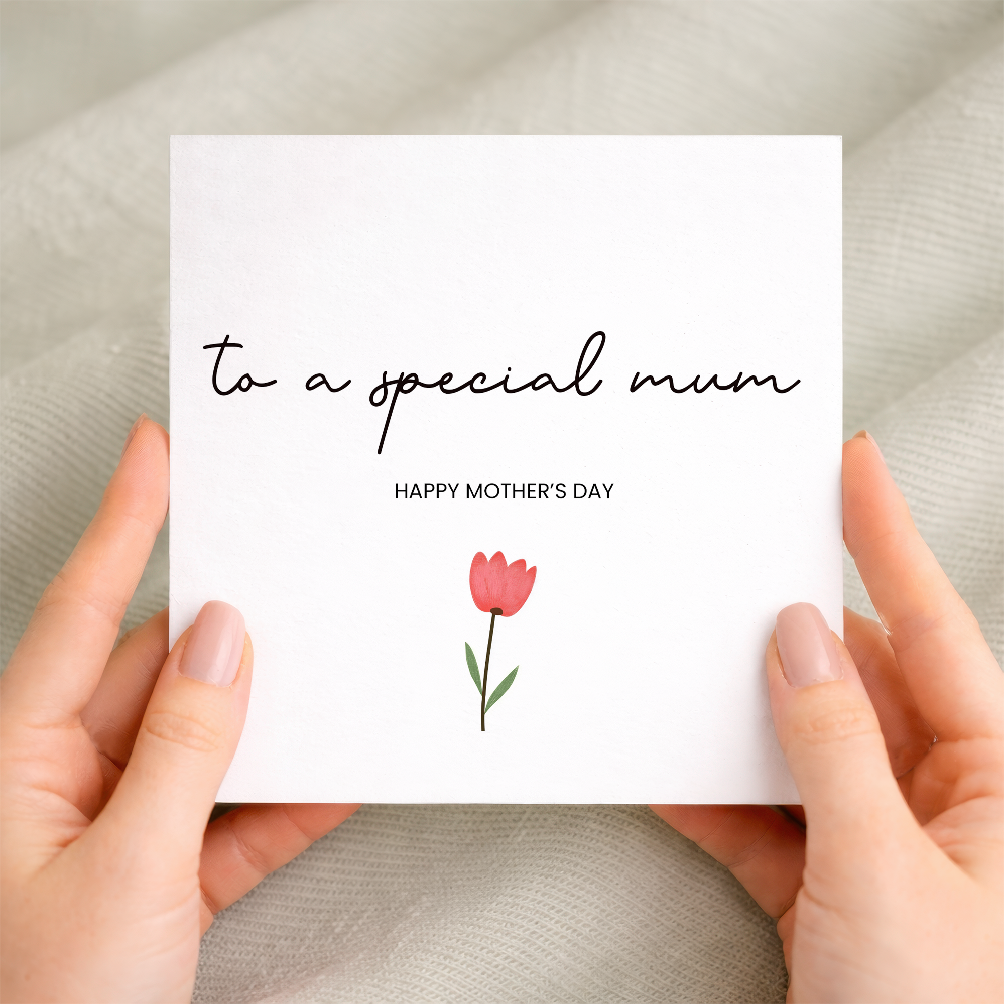 Mother's Day Card For Mum, To a Special Mum on Mother's Day, Simple Cute Flower Card
