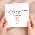 Mother's Day Card For Mum, Wishing My Mum A Happy Mother's Day, Simple Cute Flower Card