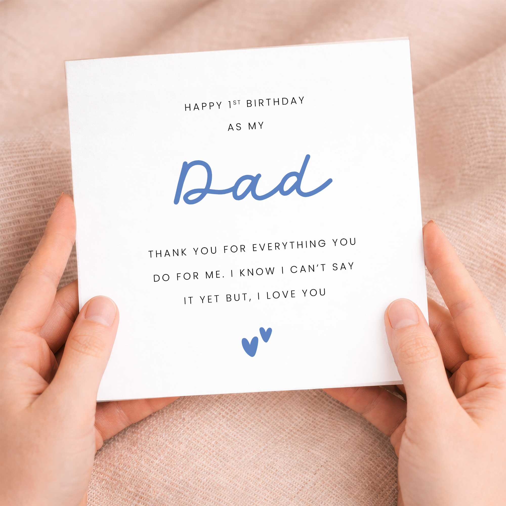 First Birthday Card As My Daddy, Dad, Dada, Papa 1st Birthday From Baby