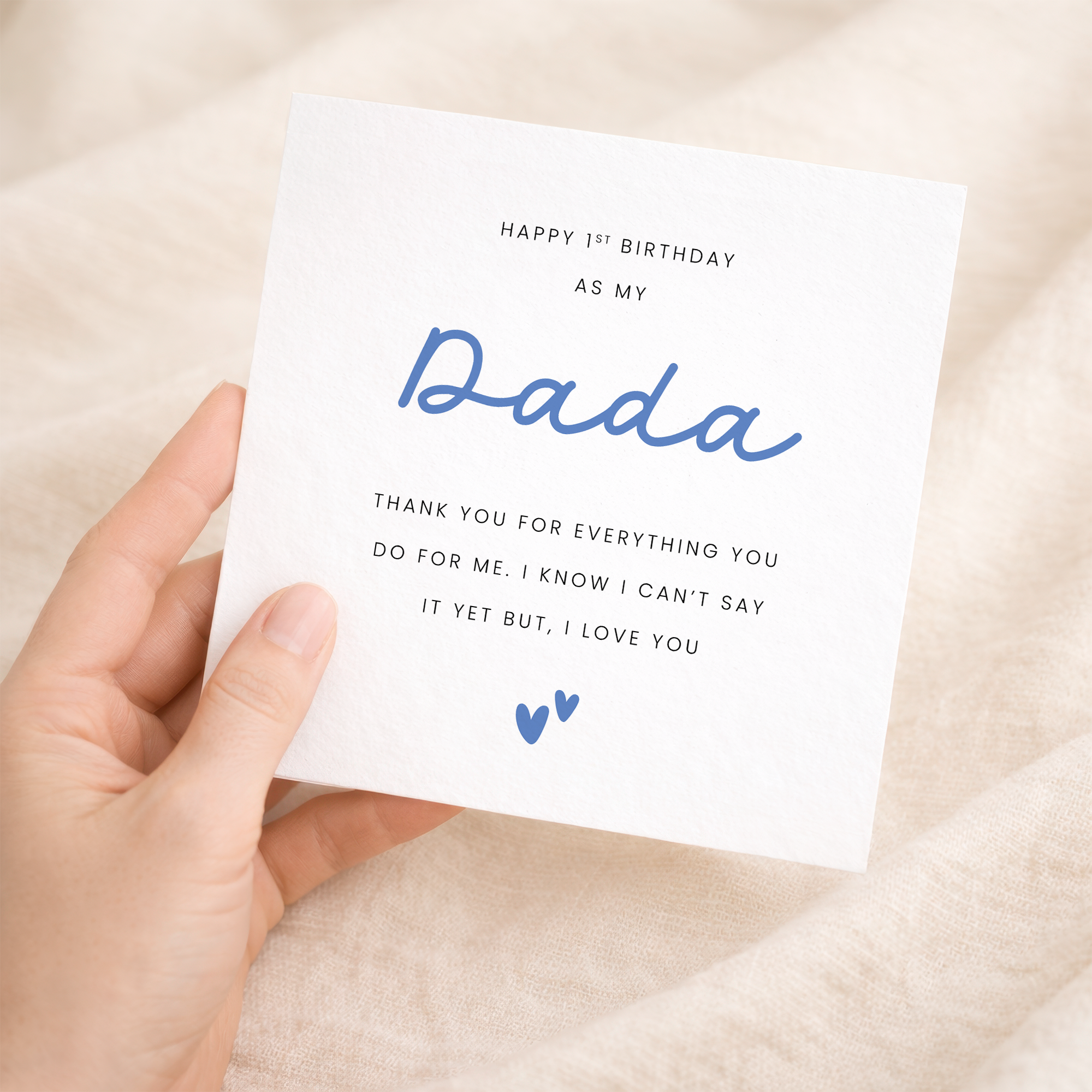 First Birthday Card As My Daddy, Dad, Dada, Papa 1st Birthday From Baby