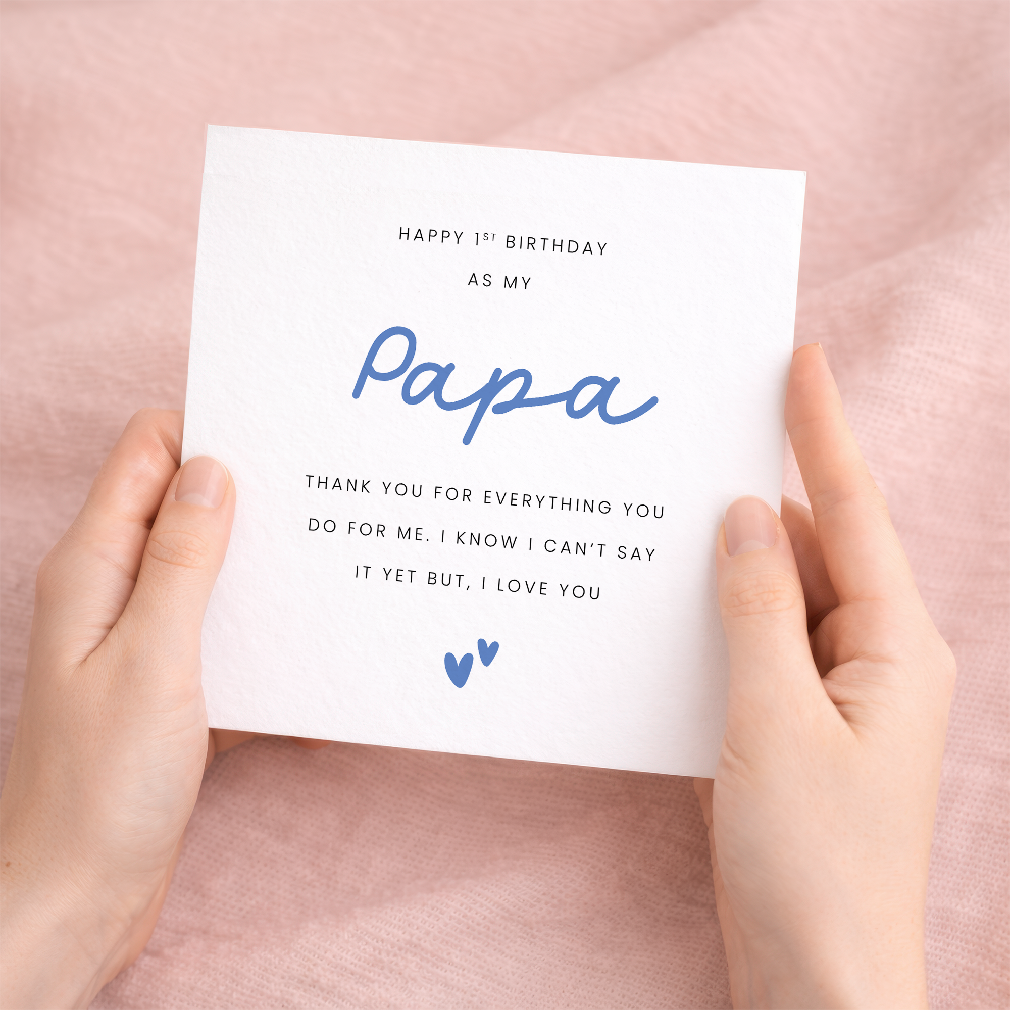 First Birthday Card As My Daddy, Dad, Dada, Papa 1st Birthday From Baby